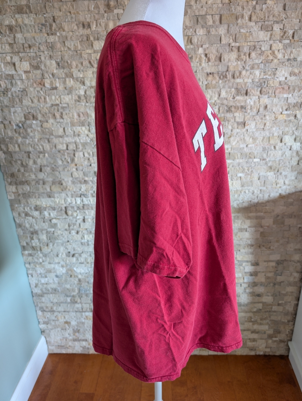 90s Vintage Temple University Owls Football 100% Cotton Tee Shirt 2XL Collegiate image 4